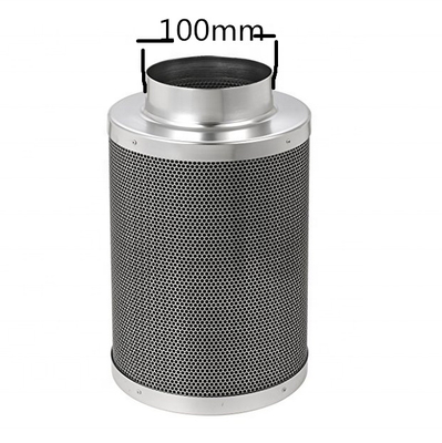 Hydroponics Hydroponics Grow Tent Silver 38mm 4inch 400mm Size Activated Carbon Ventilation Exhaust Air Filter